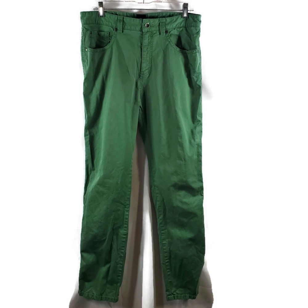 Engbers Men's Pants Straight Leg Stretch Leisure Regular 50 W34 L32 Green.